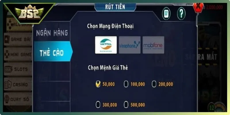 Đa dạng hình thức rút tiền cho hội viên chọn lựa